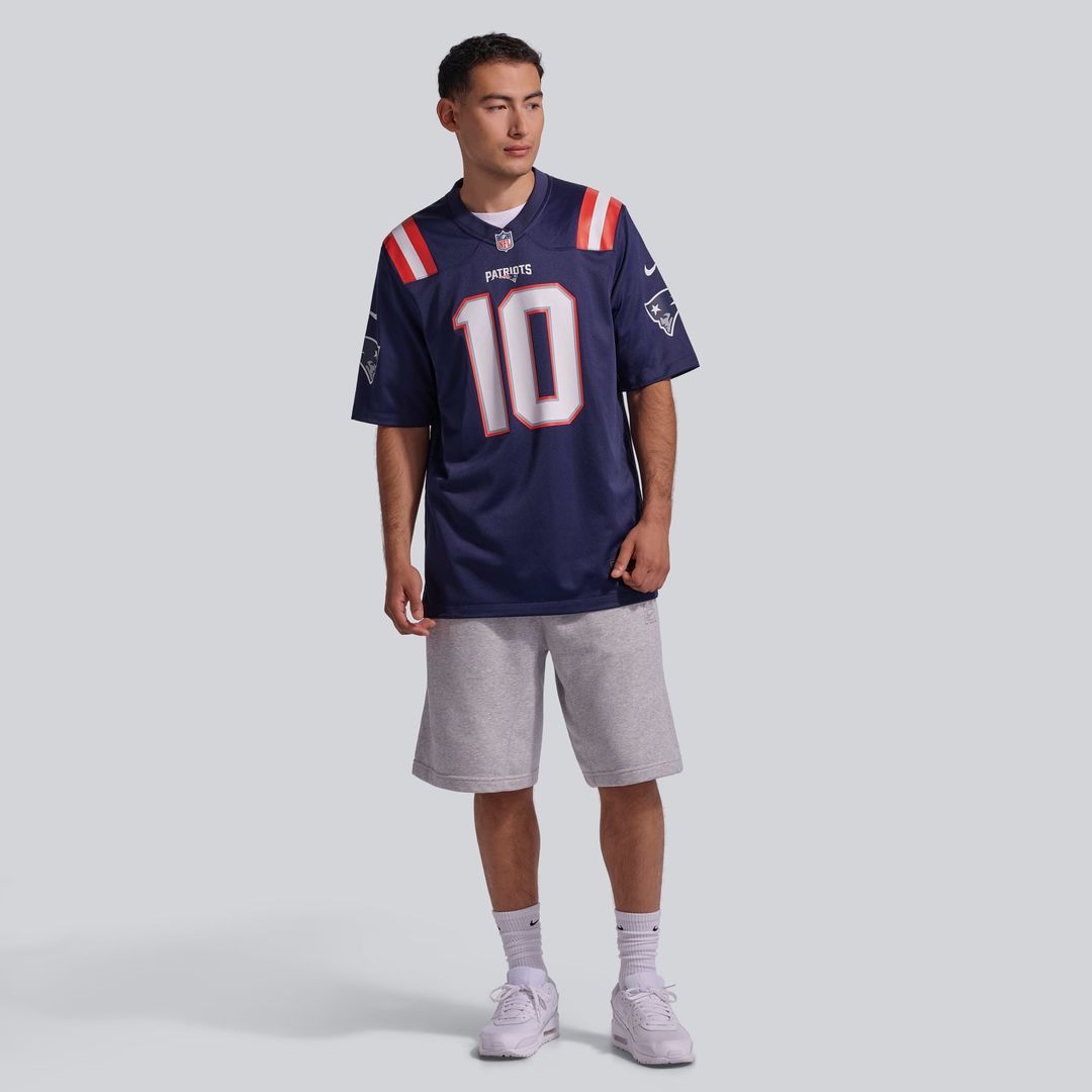 Men's New England Patriots Drake Maye Nike Navy  Player Game Jersey