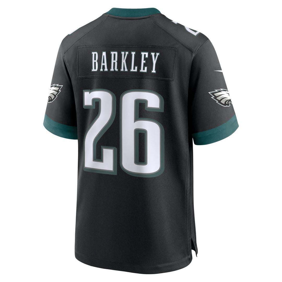 Men's Philadelphia Eagles Saquon Barkley Nike Midnight Green Game Player Jersey