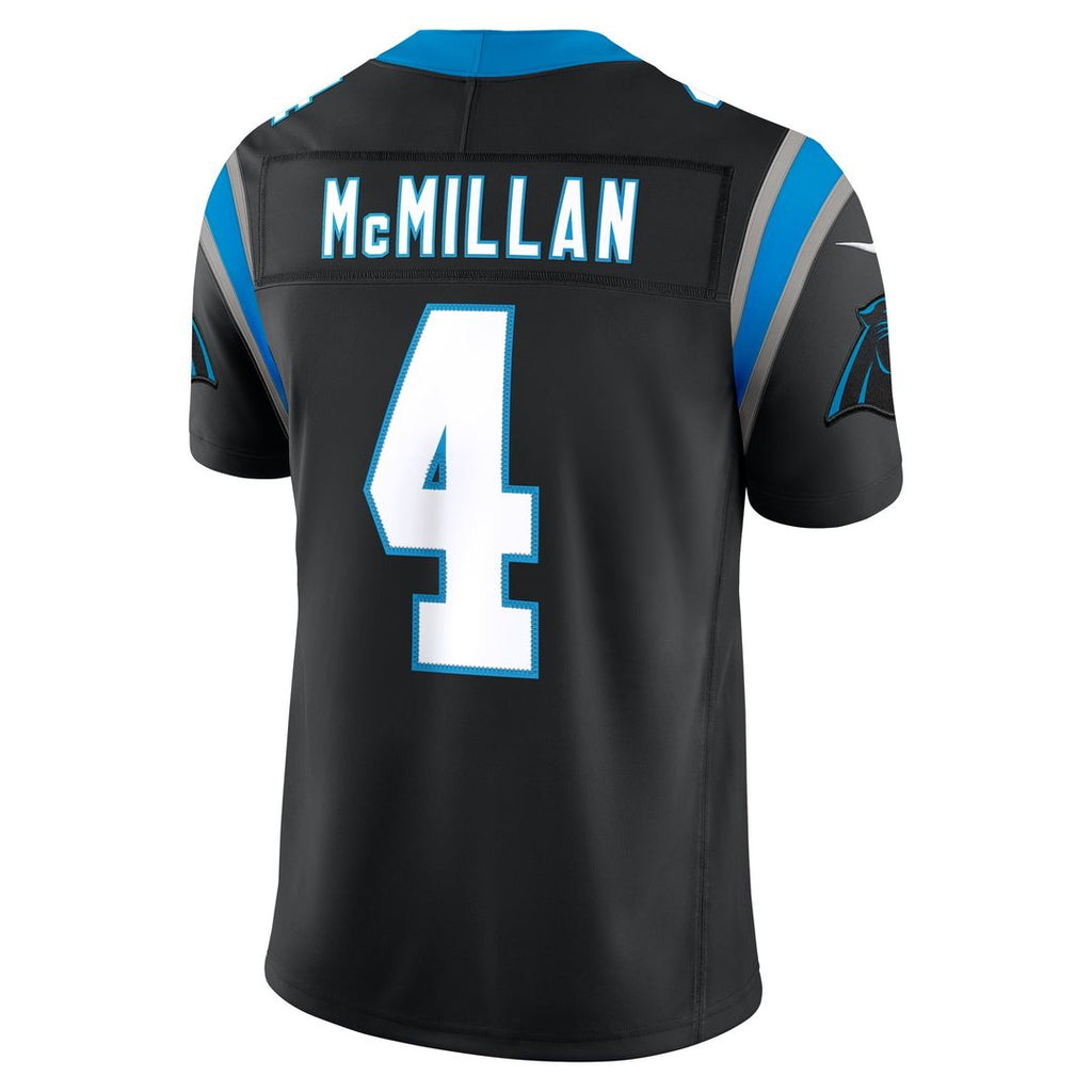 Men's Carolina Panthers Tetairoa McMillan Nike Black Team Vapor F.U.S.E. Stitched Limited Jersey