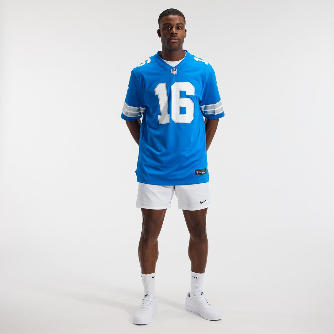 Men's Detroit Lions Jared Goff Nike Blue Game Jersey
