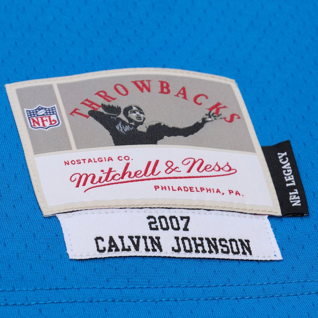 Men's Detroit Lions Calvin Johnson Mitchell & Ness Blue 2007 Legacy Replica Jersey