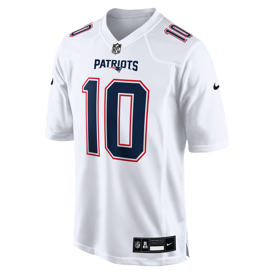 Men's New England Patriots Drake Maye Nike Carbon Black Game Jersey