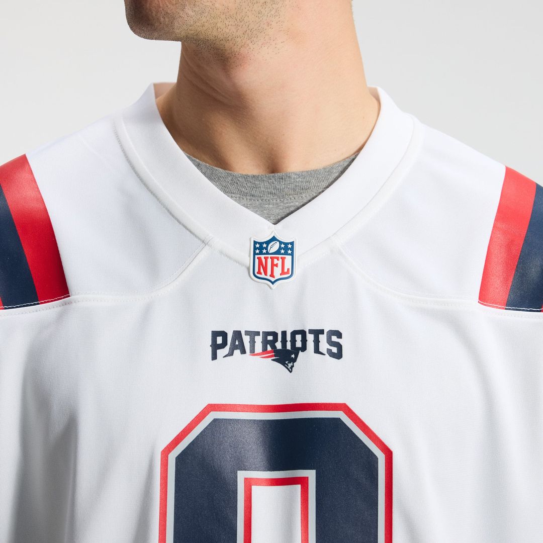 Men's New England Patriots Christian Gonzalez Nike  Navy Team Game Jersey