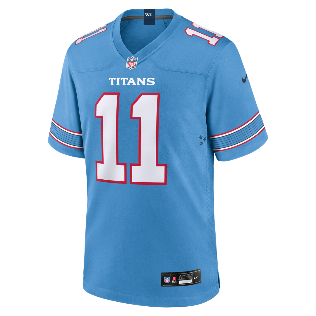 Men's Tennessee Titans Jermaine Johnson II Nike Light Blue Team Game Jersey
