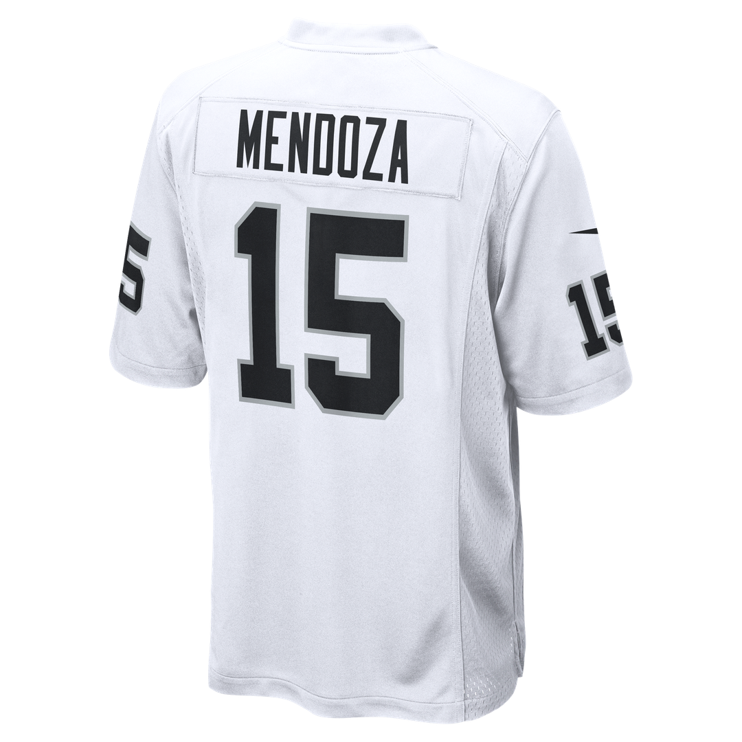 Men's Las Vegas Raiders Fernando Mendoza Nike White Game Player Jersey