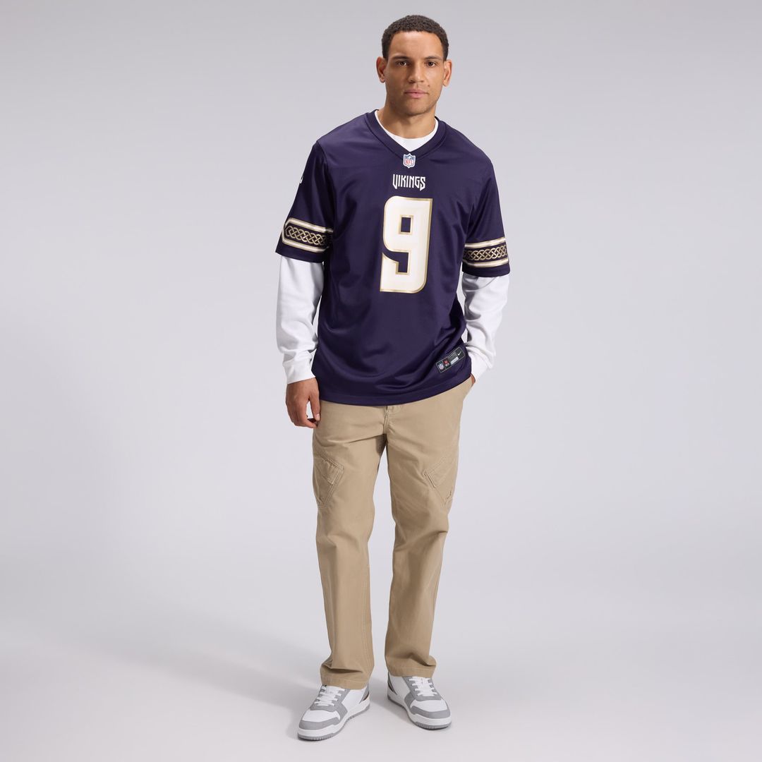 Men's Minnesota Vikings J.J McCarthy Nike Purple 2026 Rivalries Collection Game Jersey