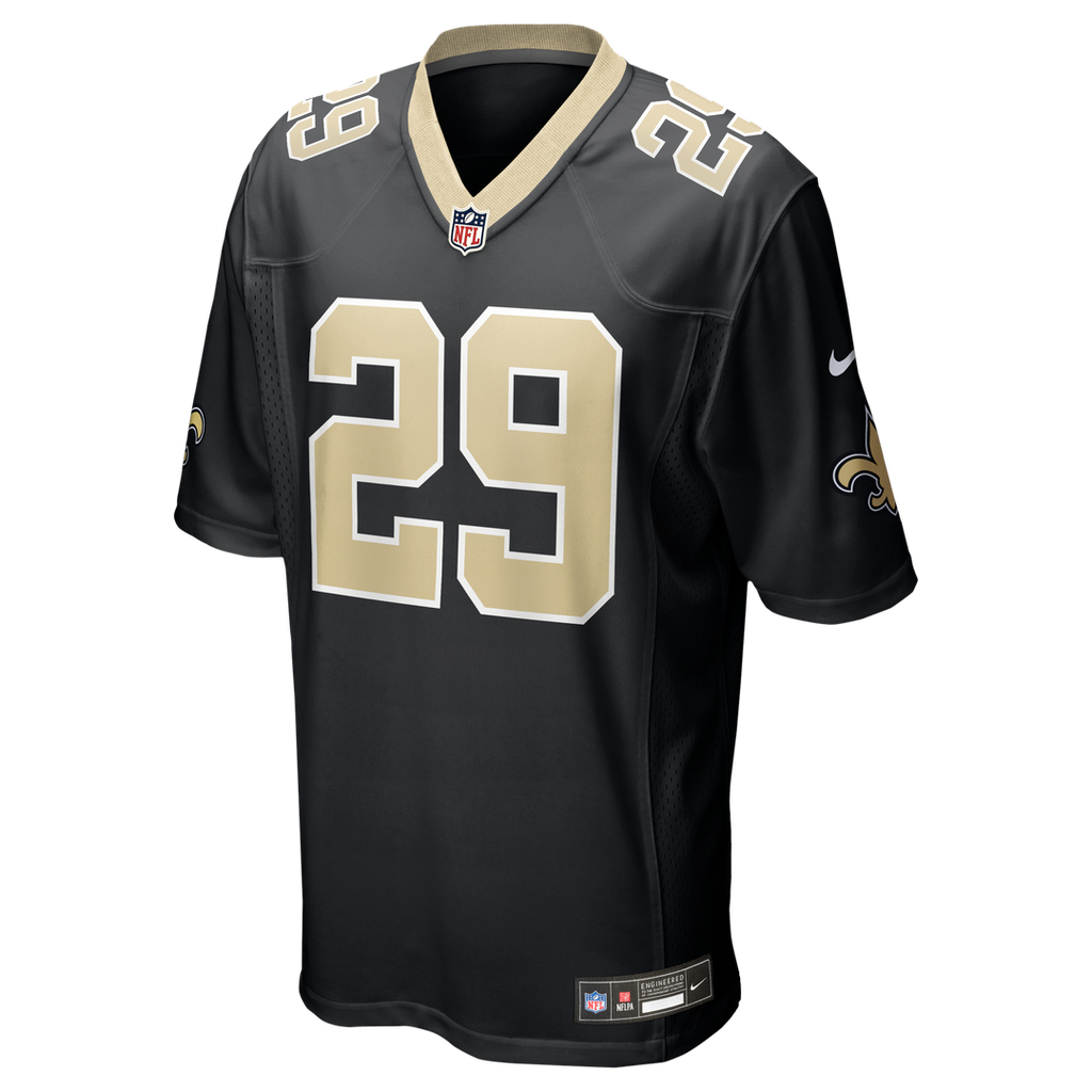 Men's New Orleans Saints Quincy Riley Nike  Black Team Game Jersey
