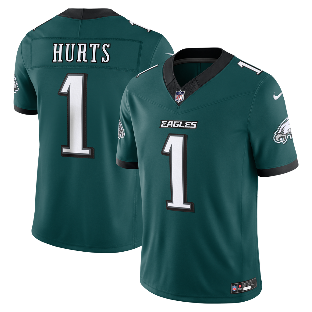 Men's Philadelphia Eagles Jalen Hurts Nike Midnight Green Team Vapor F.U.S.E. Stitched Limited Jersey
