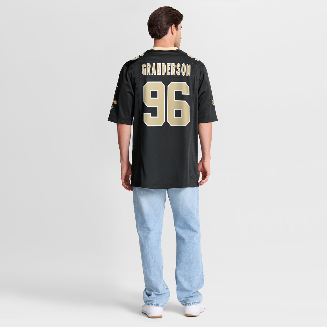 Men's New Orleans Saints Carl Granderson Nike Black Game Jersey