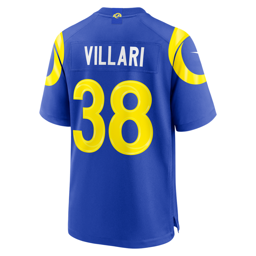 Men's Los Angeles Rams Dan Villari Nike Royal Game Jersey