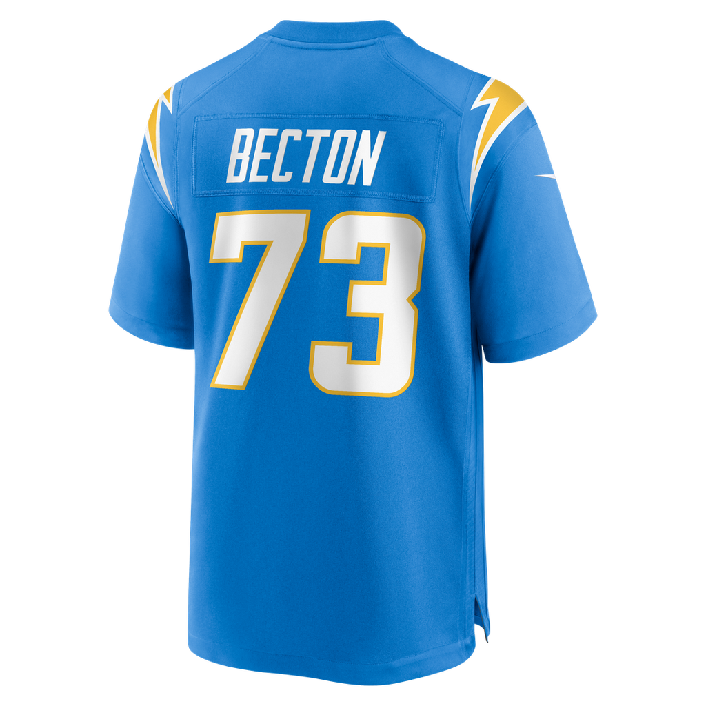 Men's Los Angeles Chargers Mekhi Becton Nike  Powder Blue Team Game Jersey