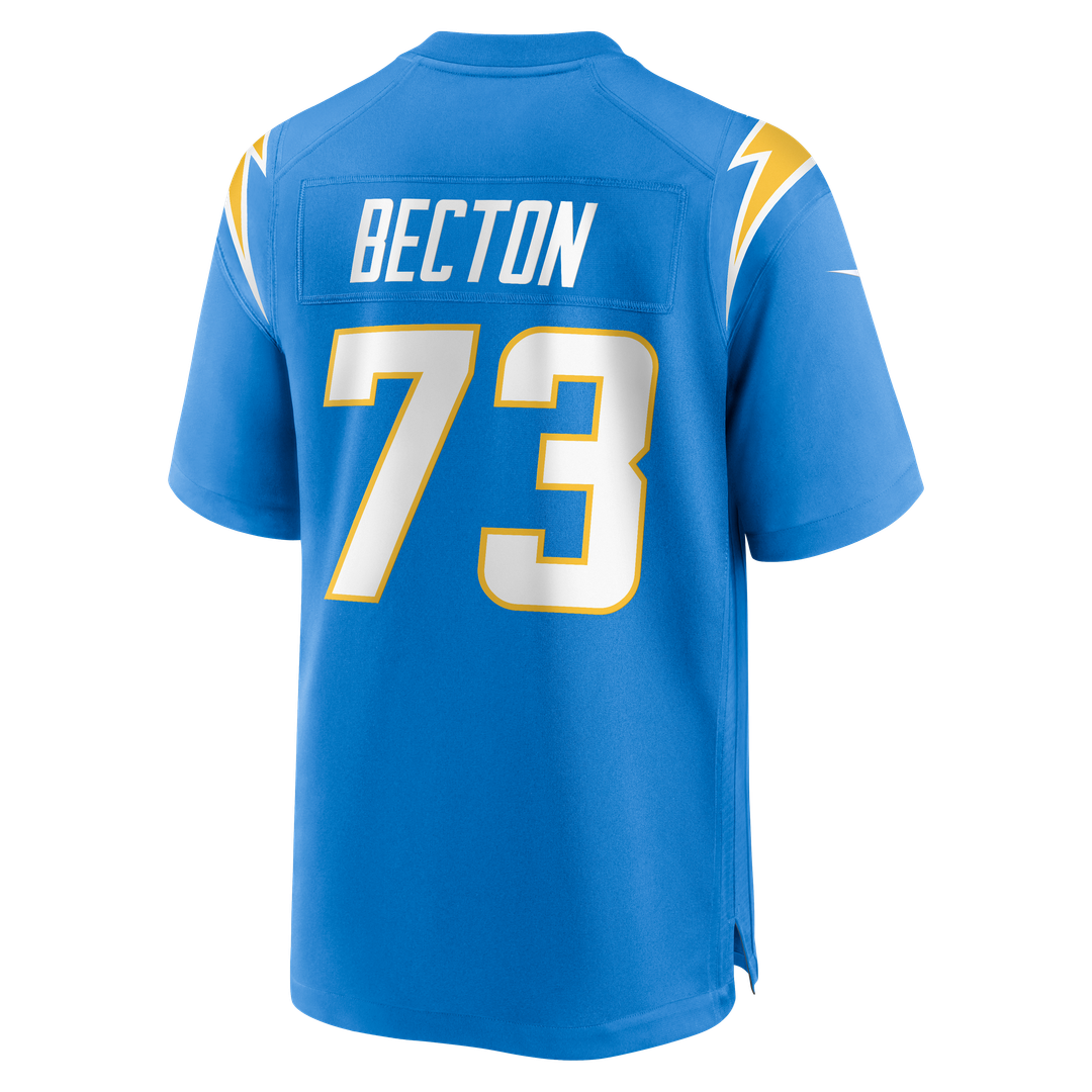 Men's Los Angeles Chargers Mekhi Becton Nike  Powder Blue Team Game Jersey