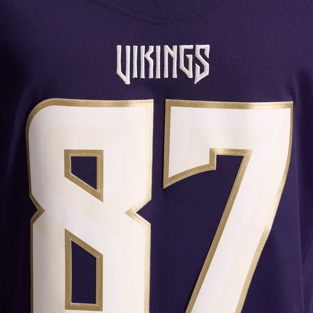 Men's Minnesota Vikings T.J. Hockenson Nike Purple 2026 Rivalries Collection Stitched Limited Jersey