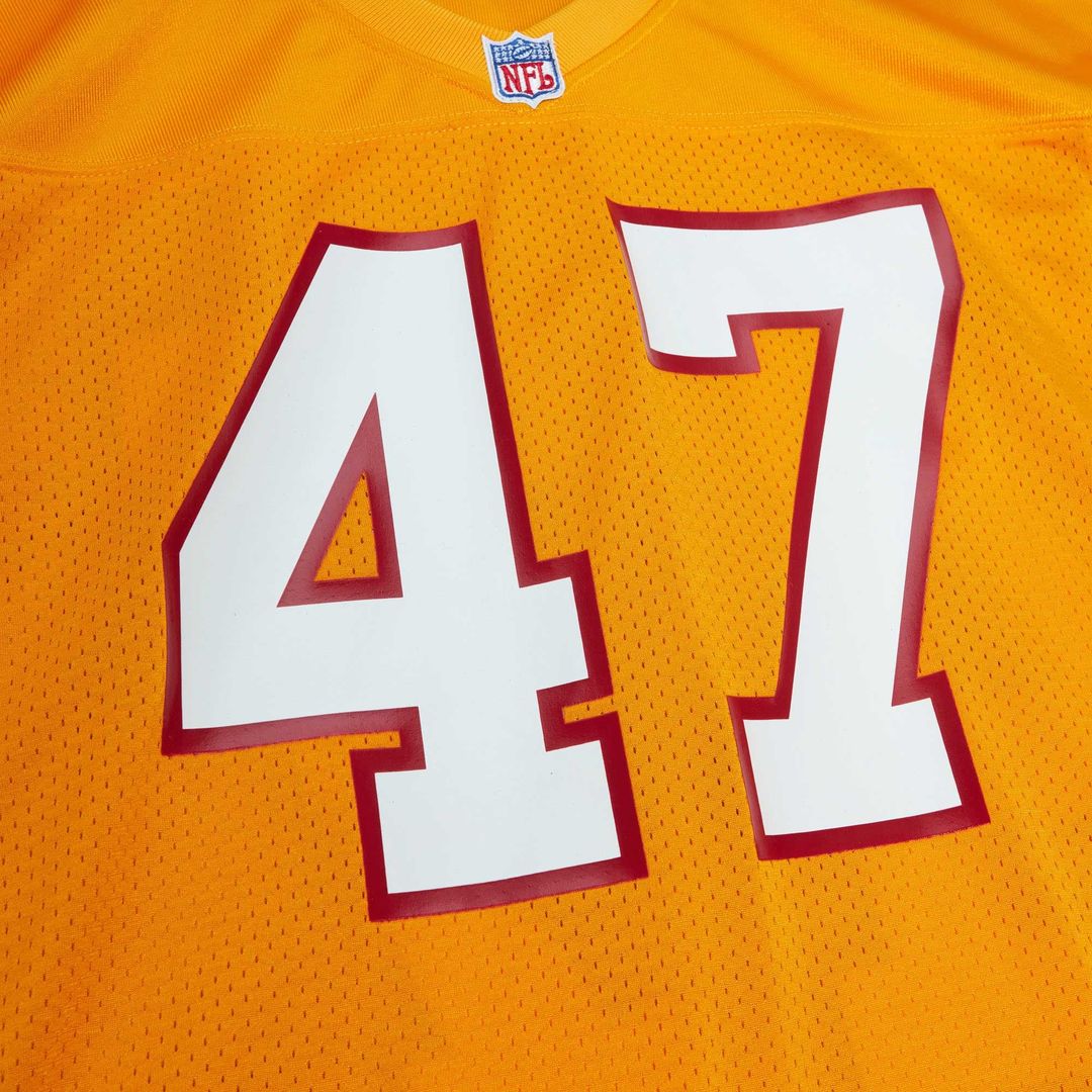 Men's Tampa Bay Buccaneers 1993 John Lynch Mitchell & Ness Orange Authentic Throwback Retired Player Jersey