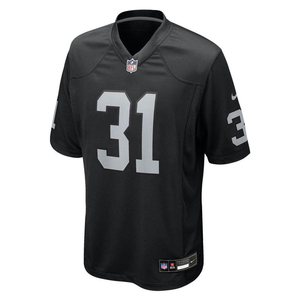 Men's Las Vegas Raiders Raheem Mostert Nike  Black Team Game Jersey