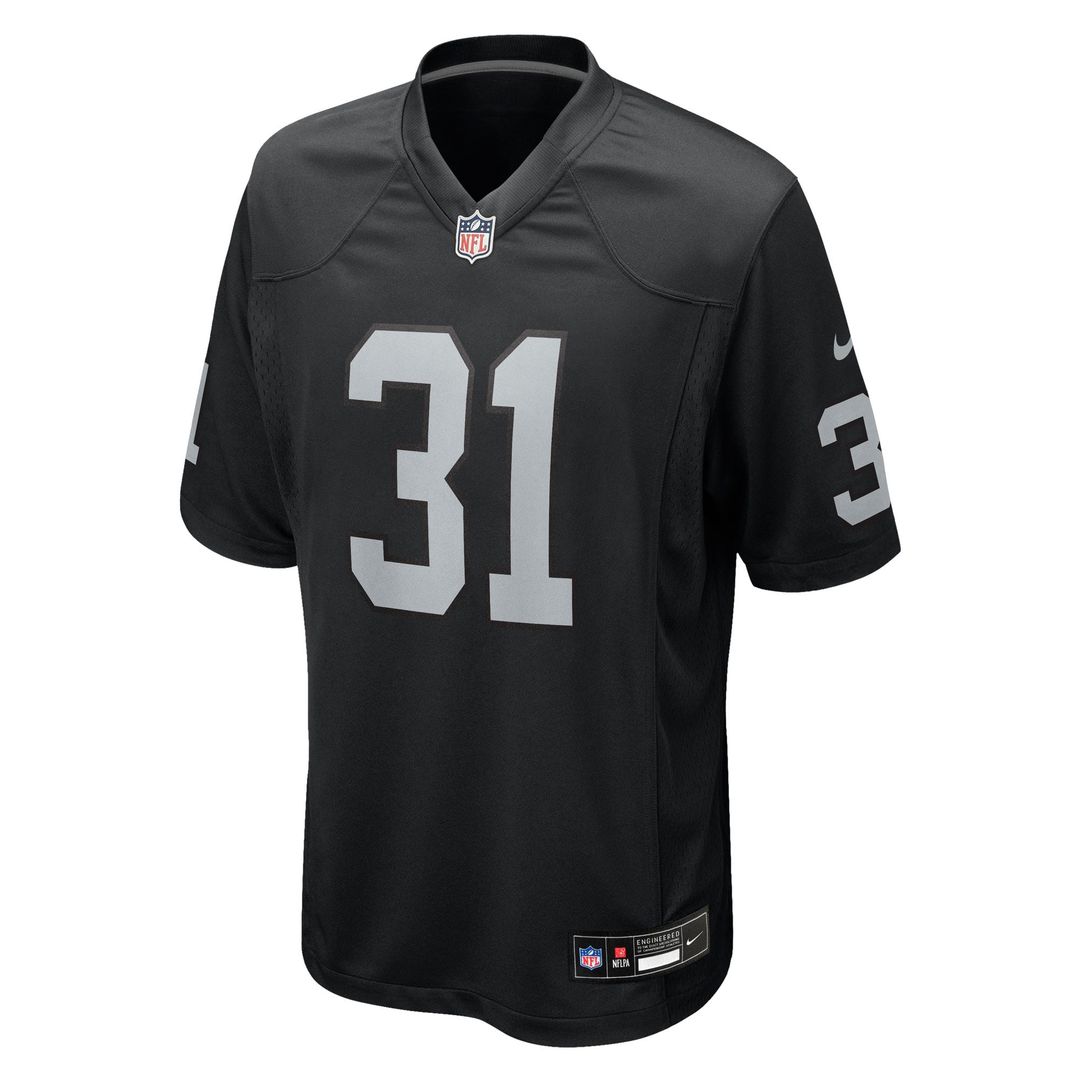 Men's Las Vegas Raiders Raheem Mostert Nike  Black Team Game Jersey