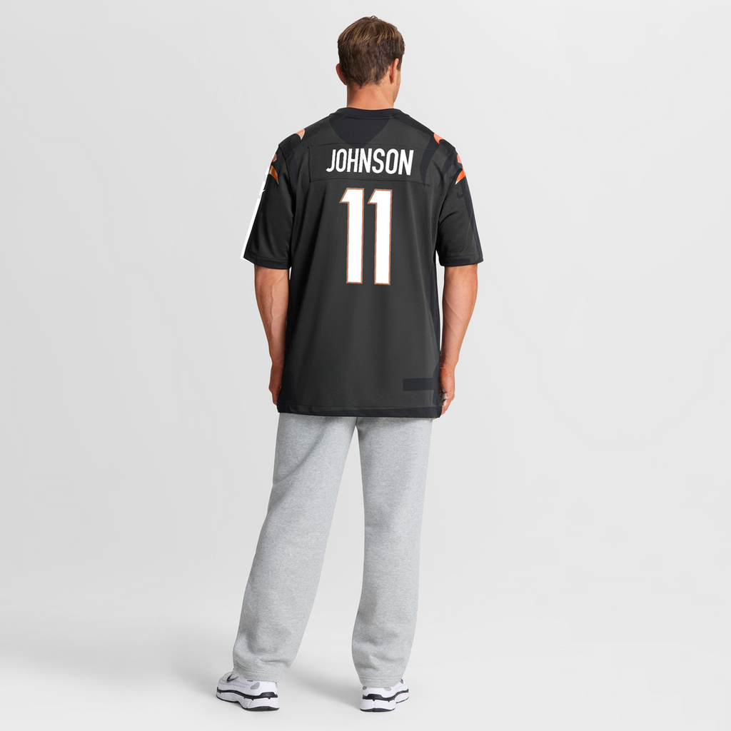 Men's Cincinnati Bengals Josh Johnson Nike  Black Team Game Jersey