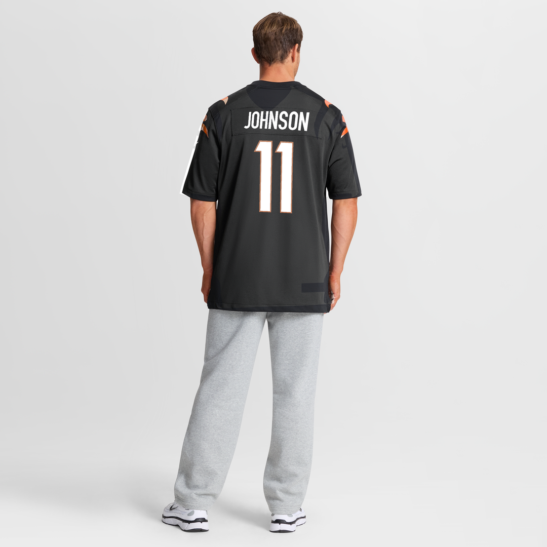 Men's Cincinnati Bengals Josh Johnson Nike  Black Team Game Jersey