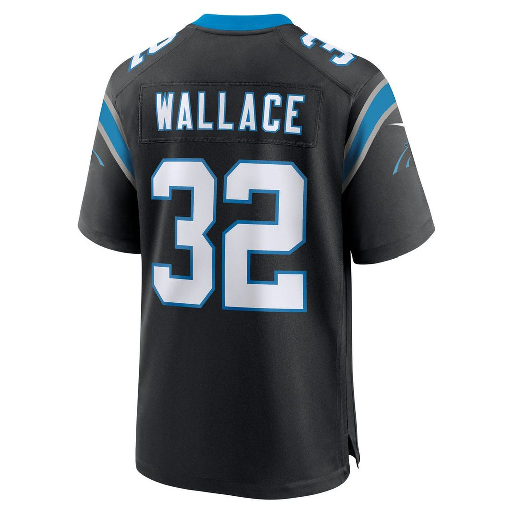 Men's Carolina Panthers Trevin Wallace Nike  Black Team Game Jersey