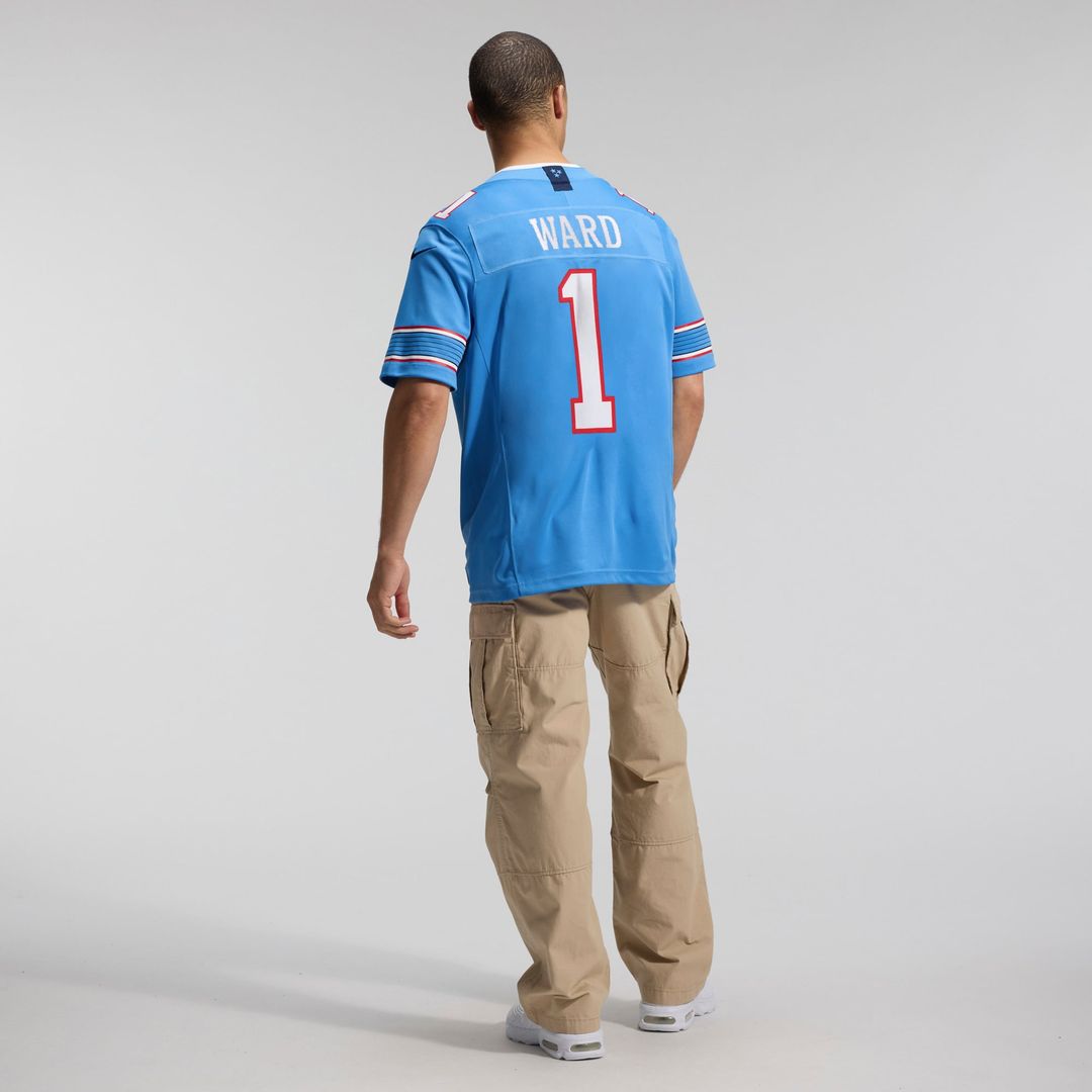 Men's Tennessee Titans Cameron Ward Nike Light Blue Team Vapor F.U.S.E. Stitched Limited Jersey