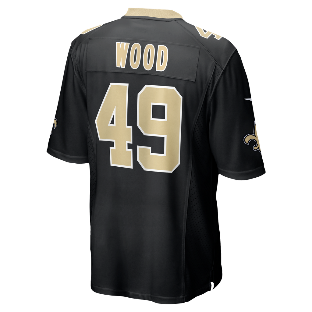 Men's New Orleans Saints Zach Wood Nike Black Game Jersey