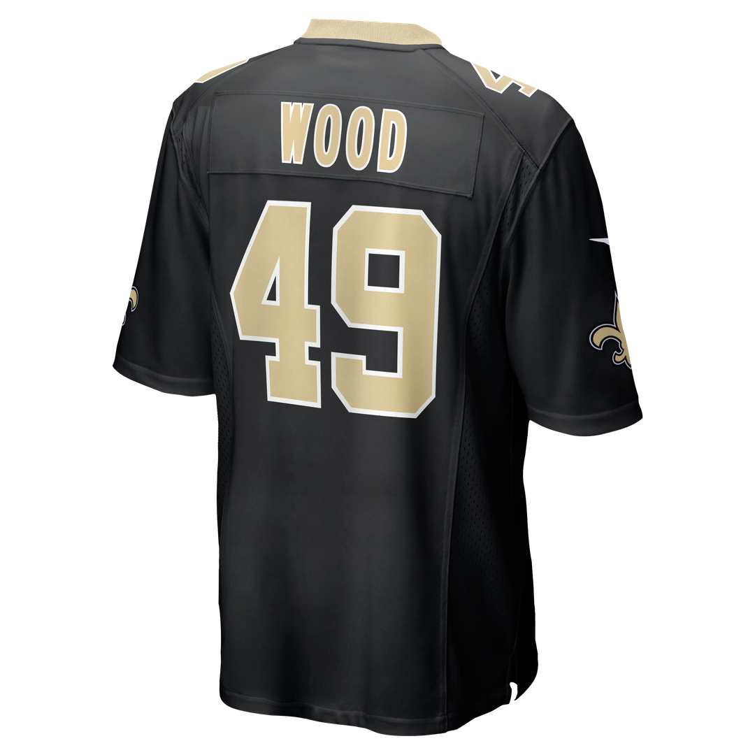 Men's New Orleans Saints Zach Wood Nike Black Game Jersey