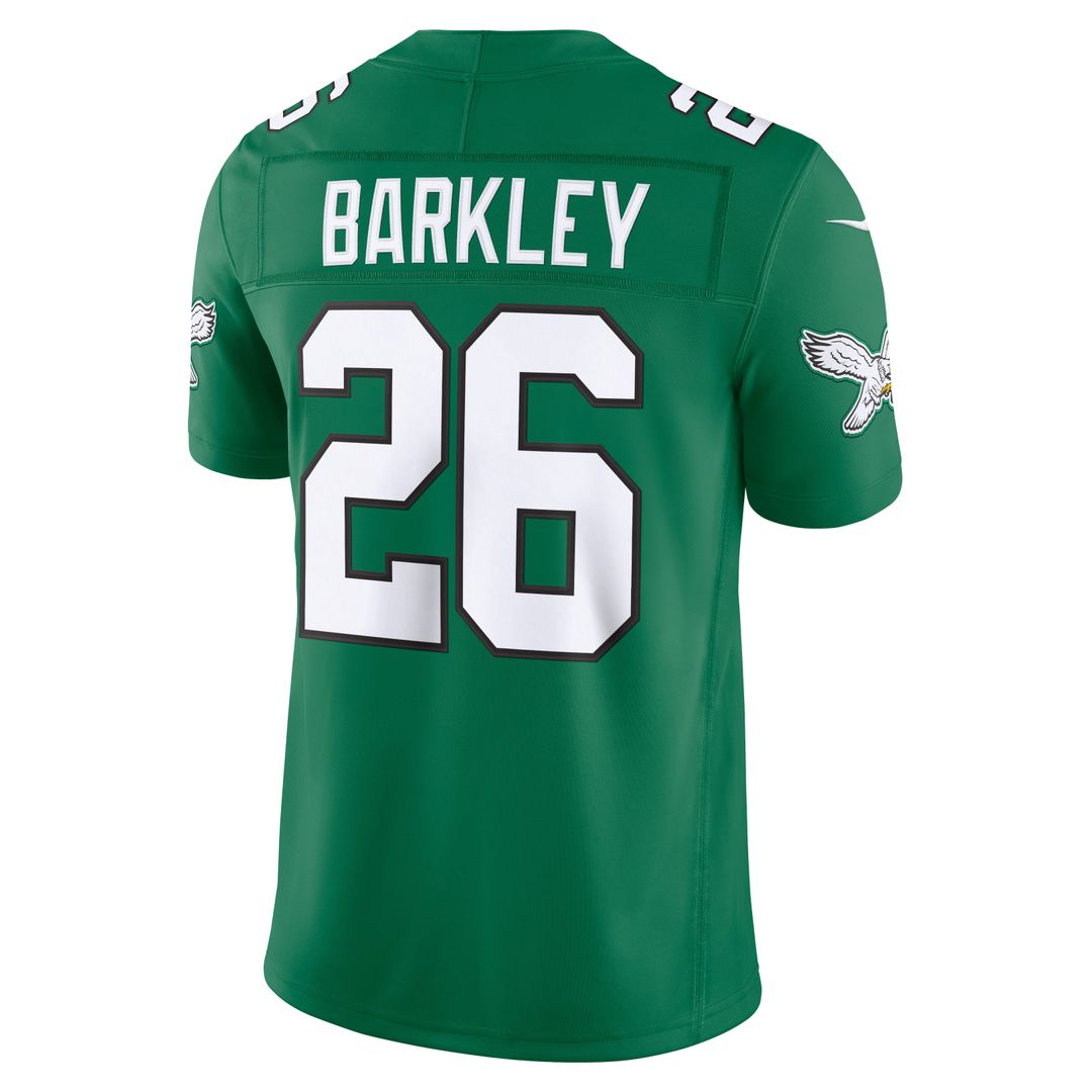 Men's Philadelphia Eagles Saquon Barkley Nike Black Alternate Vapor F.U.S.E. Stitched Limited Jersey