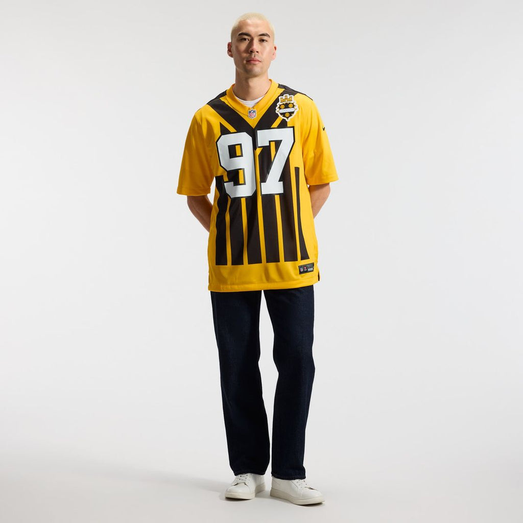 Men's Pittsburgh Steelers Cameron Heyward Nike Gold Alternate 1933 Throwback Game Jersey