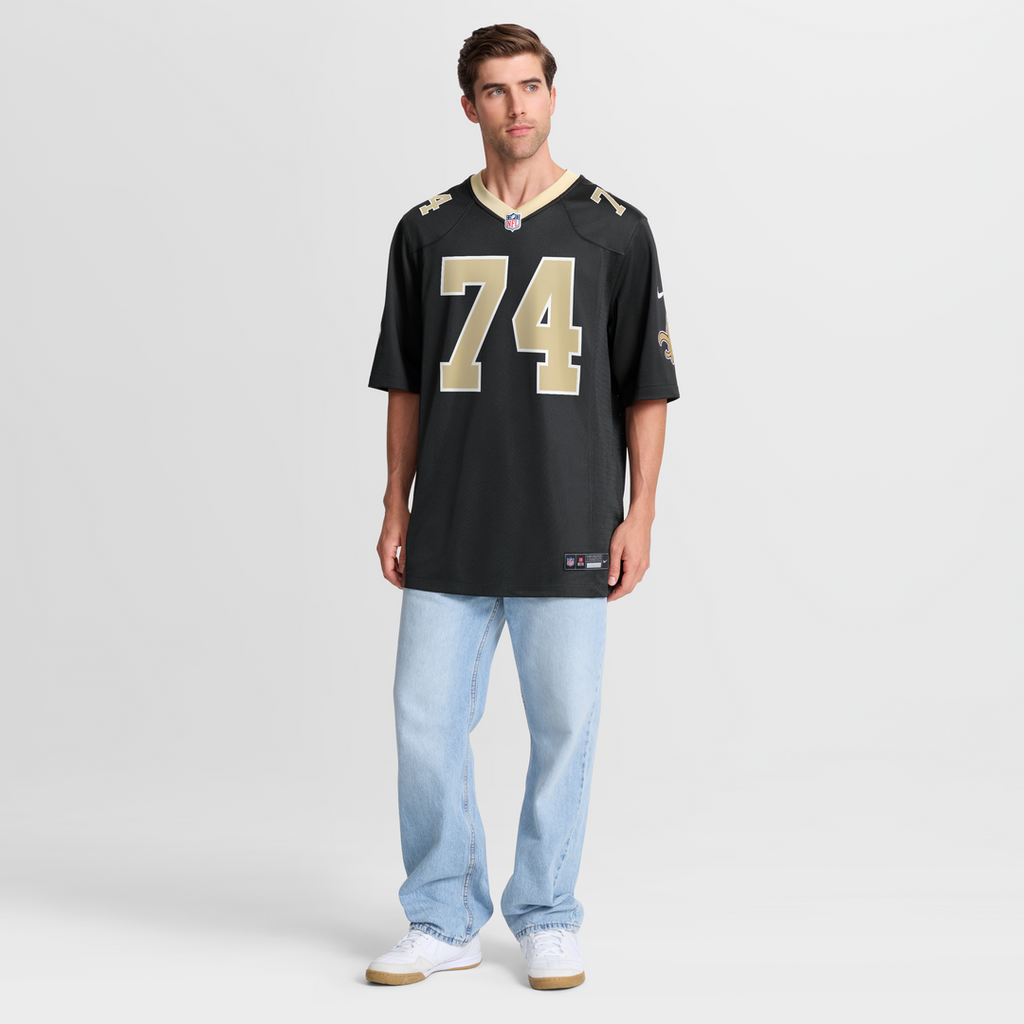 Men's New Orleans Saints Xavier Truss Nike  Black Team Game Jersey