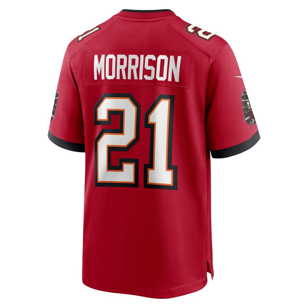 Men's Tampa Bay Buccaneers Benjamin Morrison Nike  Red Team Game Jersey