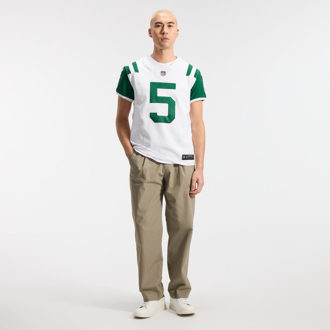 Men's New York Jets Garrett Wilson Nike White Classic Alternate Vapor F.U.S.E. Elite Jersey