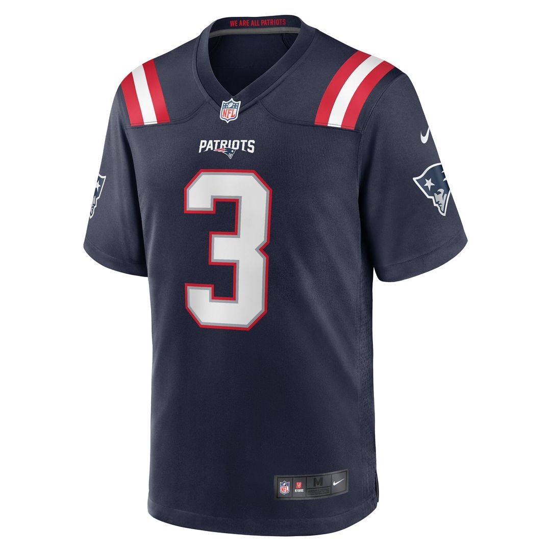 Men's New England Patriots Demario Douglas Nike  Navy  Game Jersey