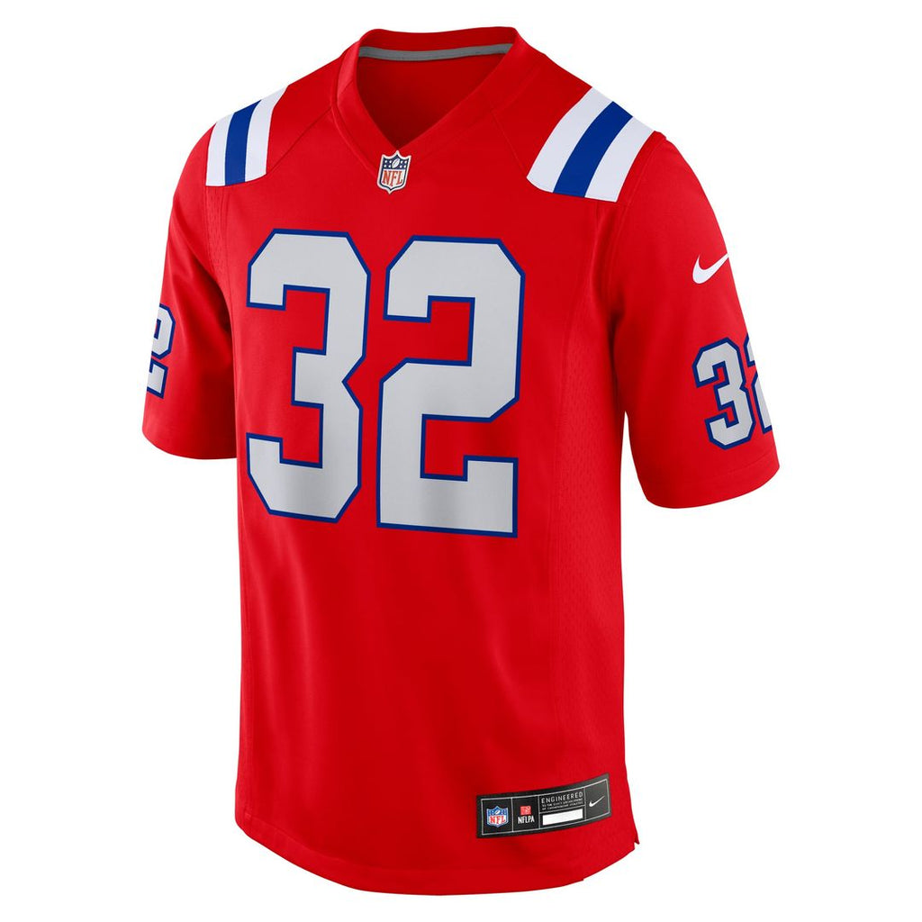 Men's New England Patriots TreVeyon Henderson Nike Navy 2025 NFL Draft Game Jersey