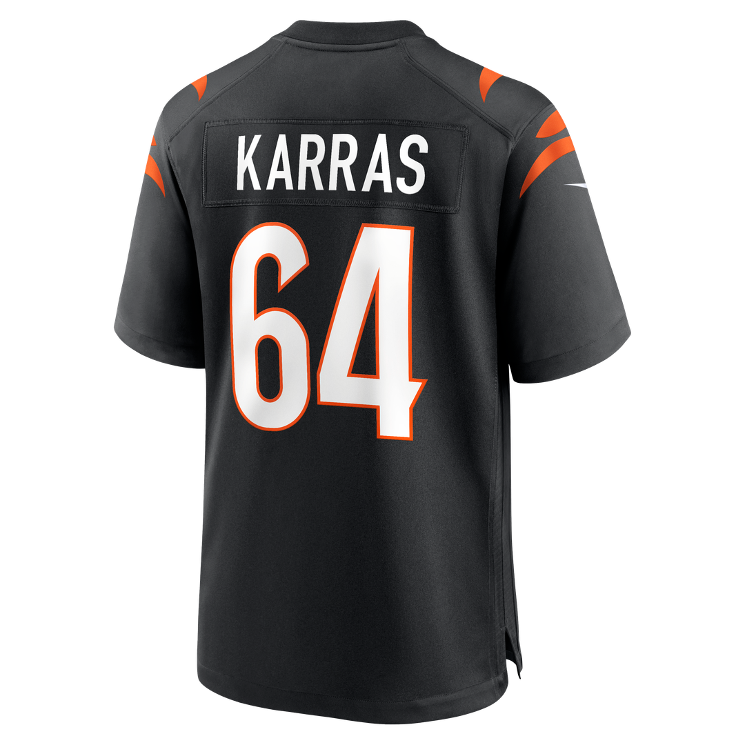 Men's Cincinnati Bengals Ted Karras Nike Black Game Player Jersey