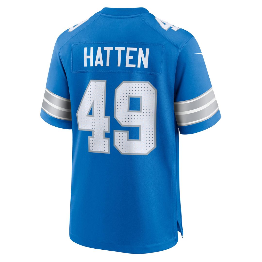 Men's Detroit Lions Hogan Hatten Nike  Blue Game Jersey