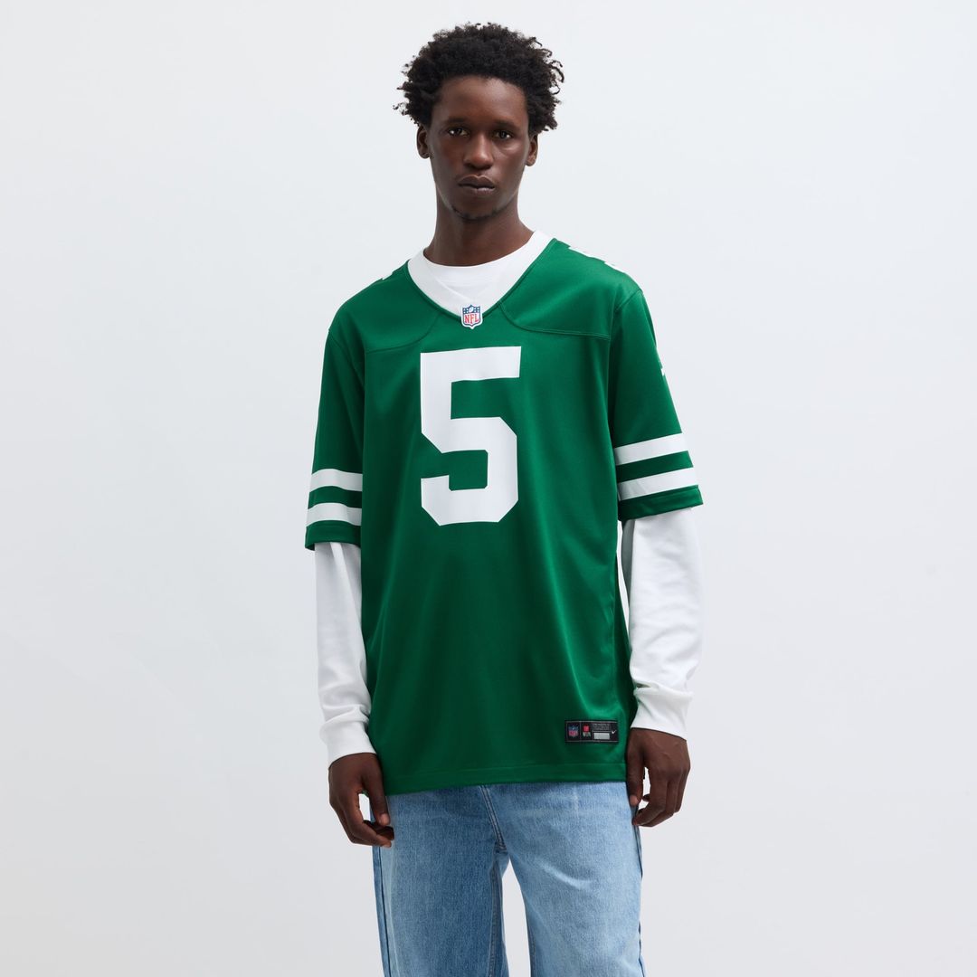 Men's New York Jets Garrett Wilson Nike Legacy White Game Jersey