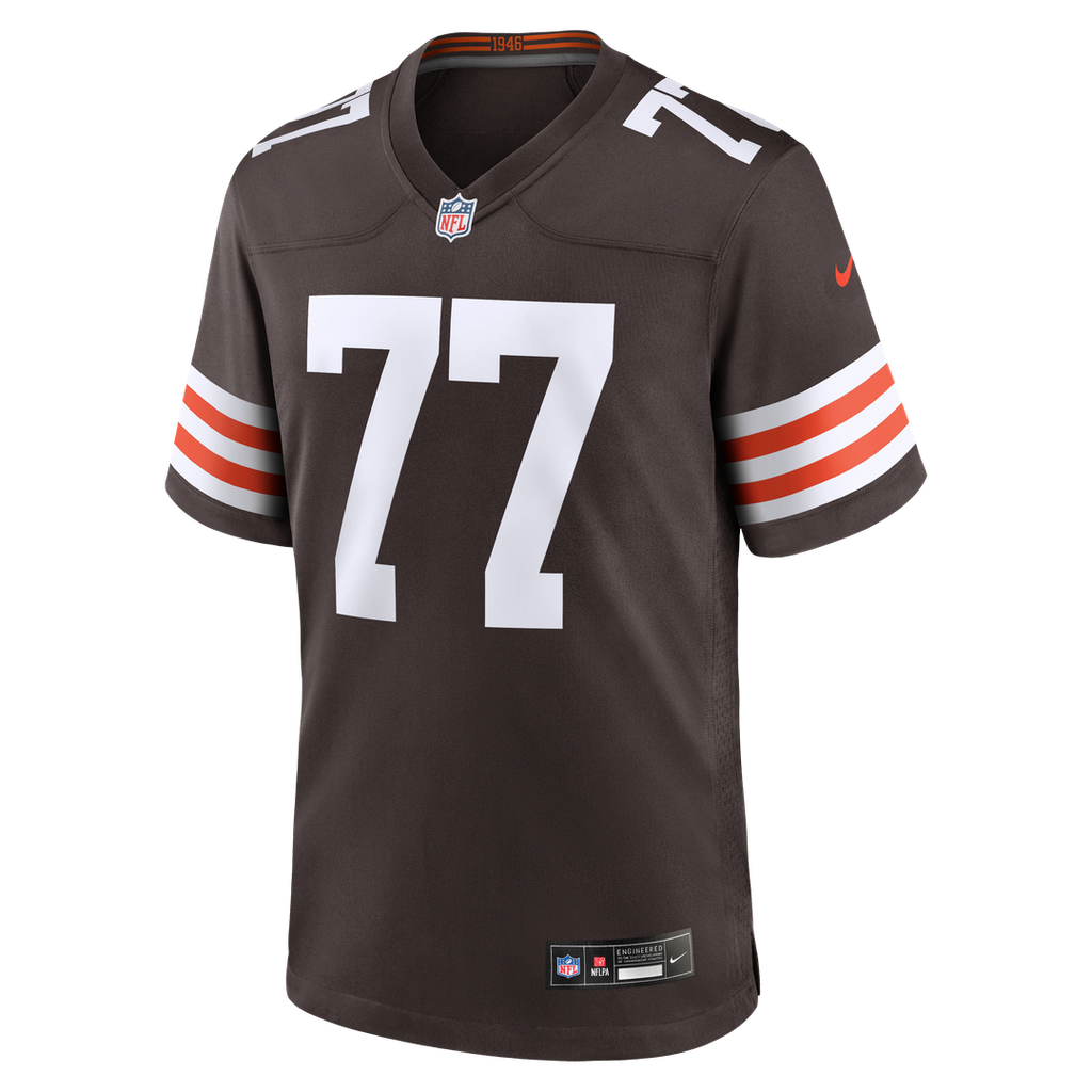 Men's Cleveland Browns Zion Johnson Nike  Brown Team Game Jersey