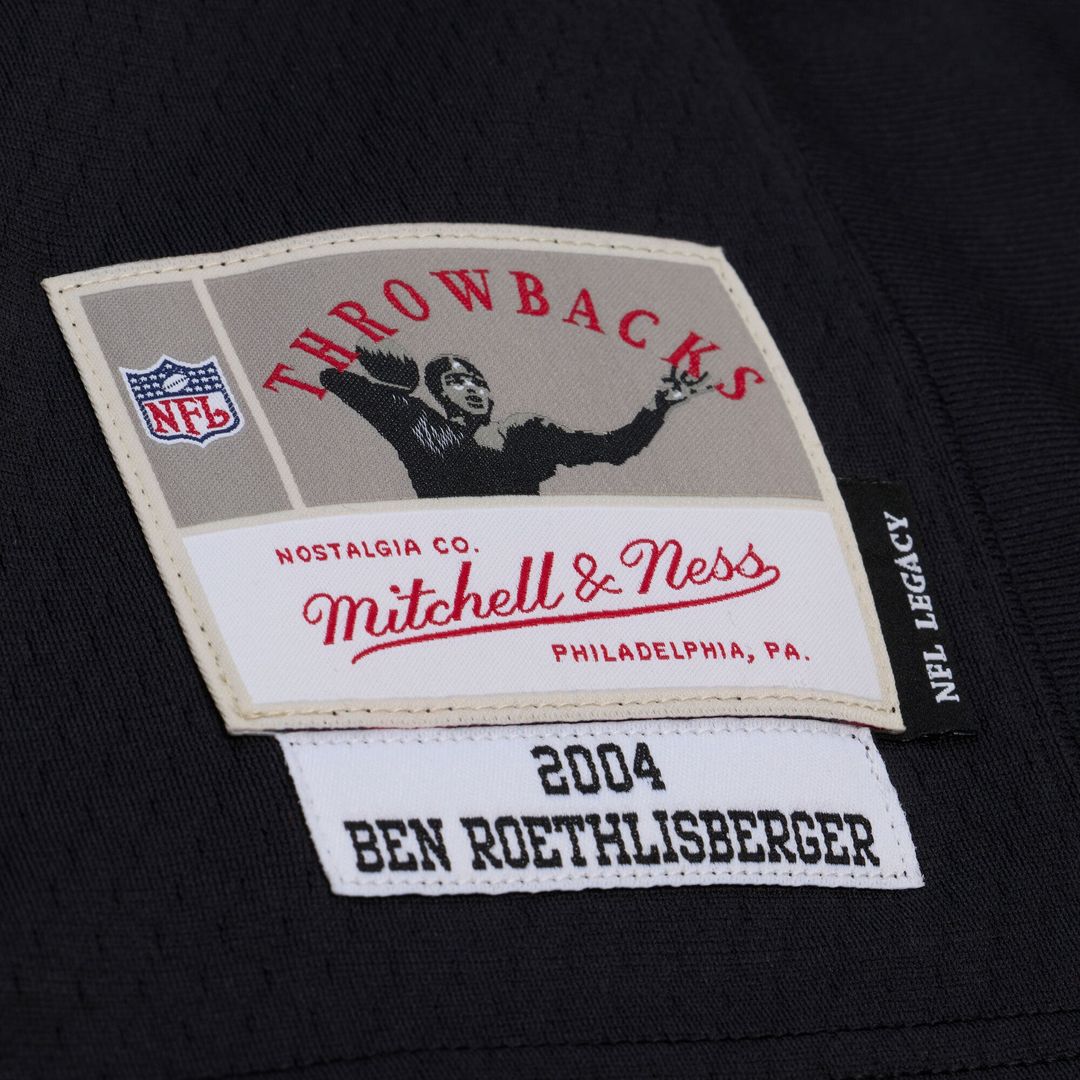 Men's Pittsburgh Steelers Ben Roethlisberger Mitchell & Ness Black 2004 Big & Tall Legacy Retired Player Jersey