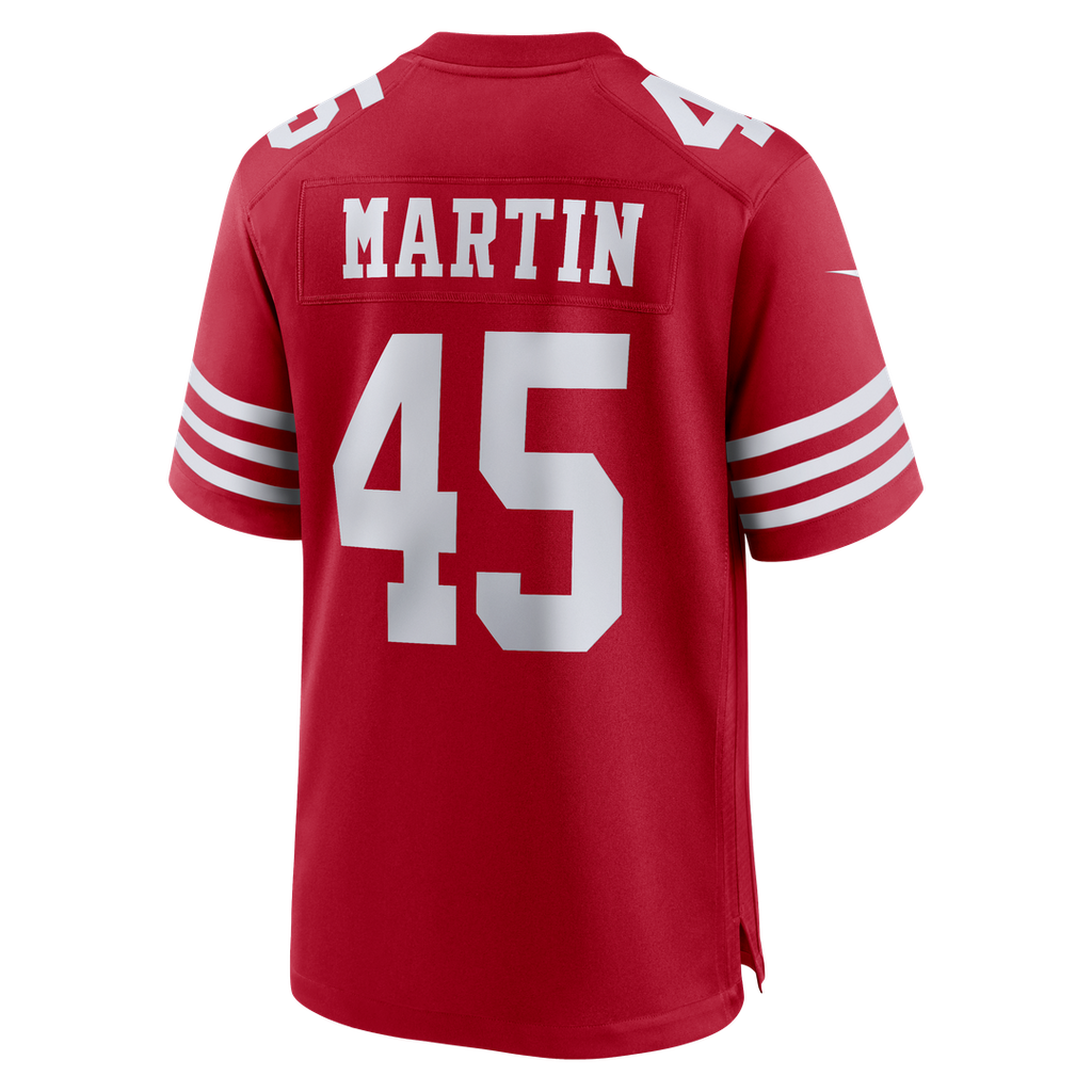 Men's San Francisco 49ers Nick Martin Nike  Scarlet Team Game Jersey