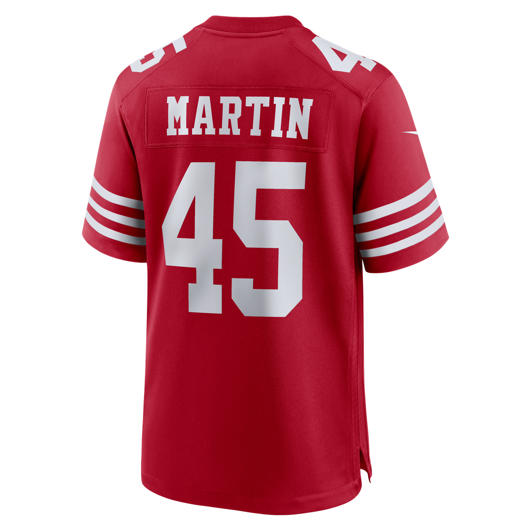 Men's San Francisco 49ers Nick Martin Nike  Scarlet Team Game Jersey