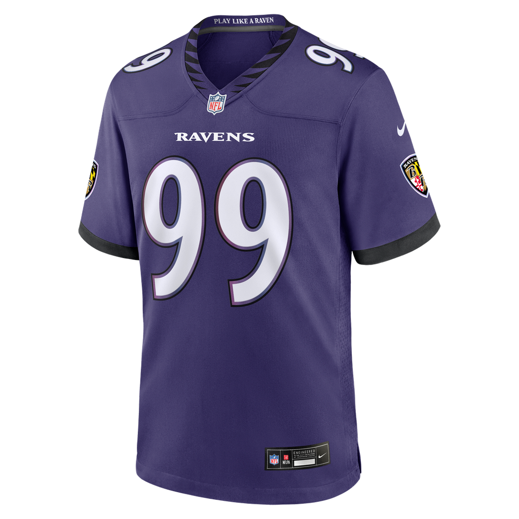 Men's Baltimore Ravens Rayshaun Benny Nike Purple Team Game Jersey