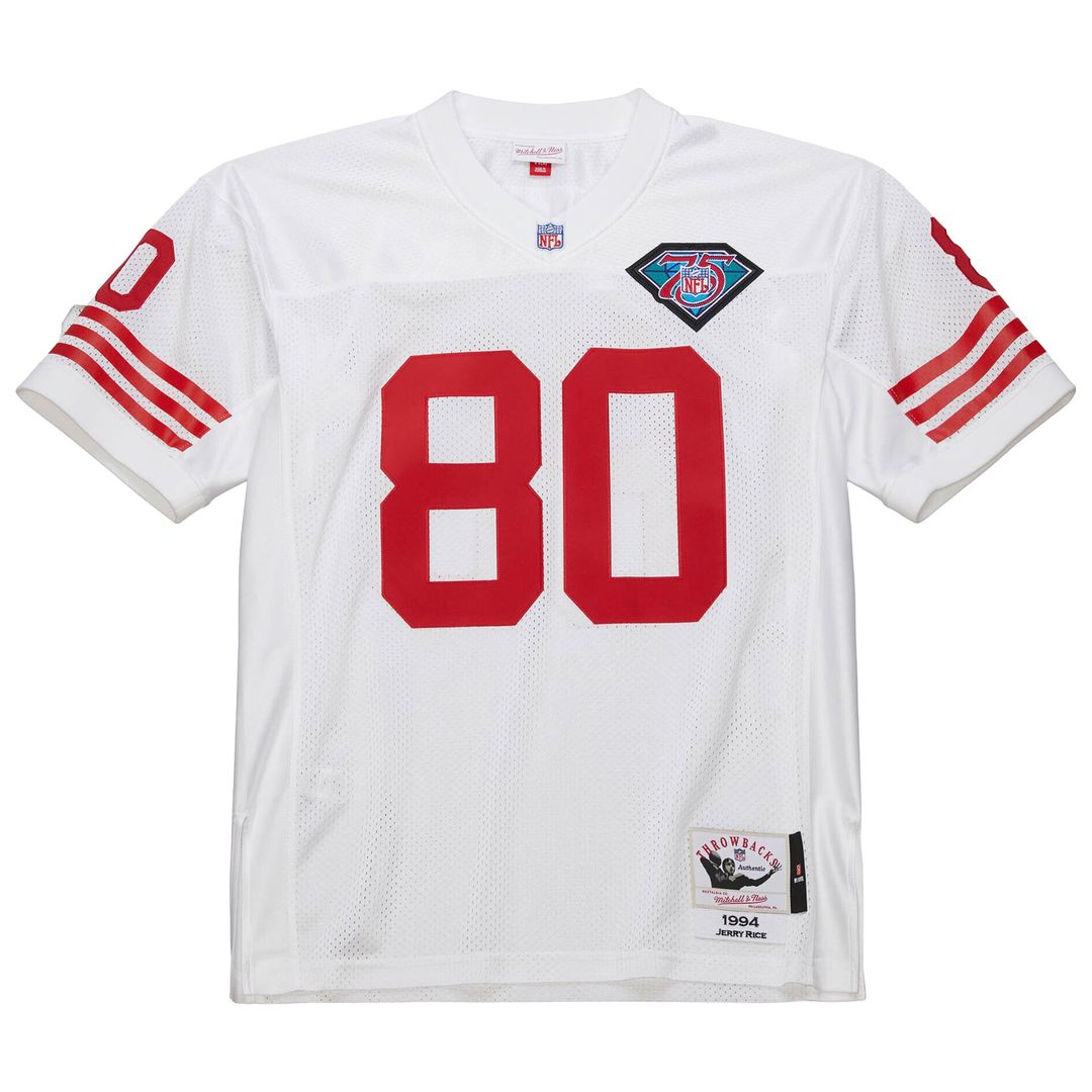 Men's San Francisco 49ers 1994 Jerry Rice Mitchell & Ness White Authentic Throwback Retired Player Jersey