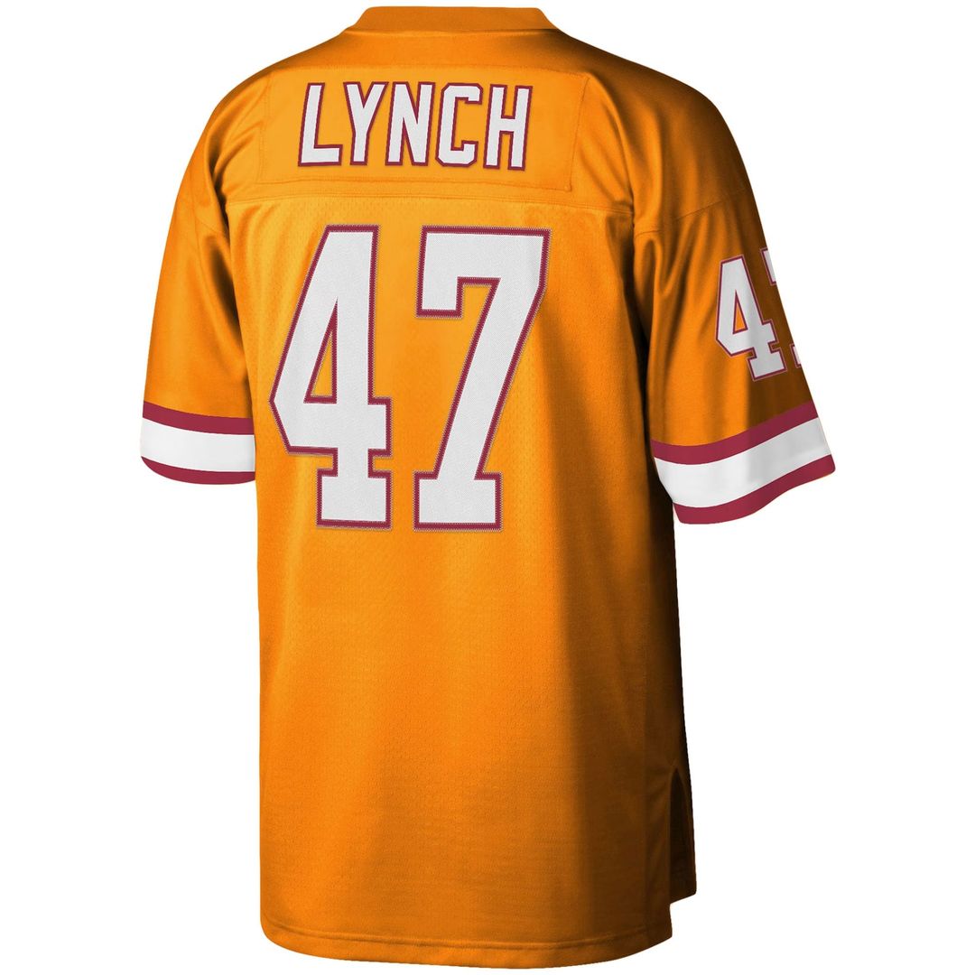 Men's Tampa Bay Buccaneers John Lynch Mitchell & Ness Orange Big & Tall 1995 Legacy Retired Player Jersey