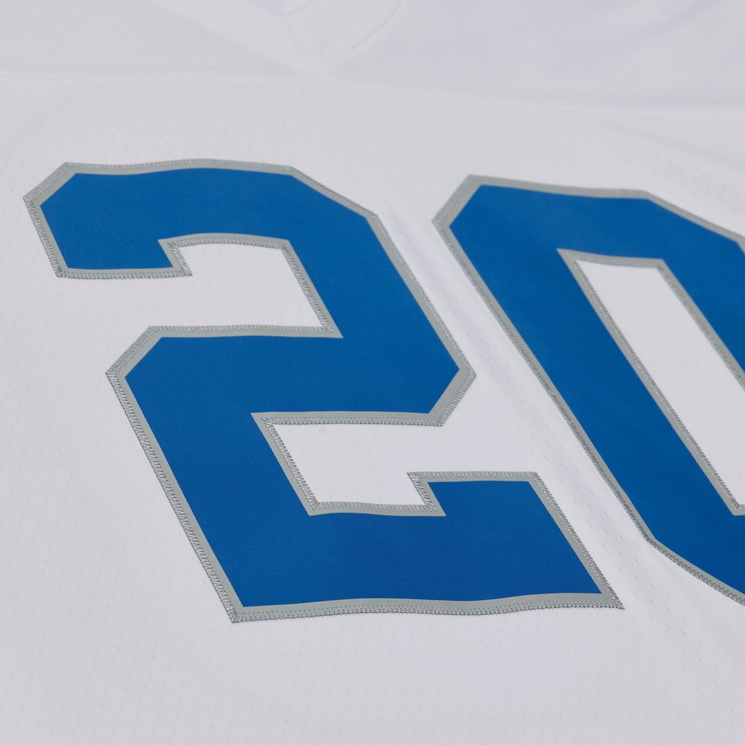 Men's Detroit Lions Barry Sanders Mitchell & Ness White 1989 Legacy Replica Player Jersey