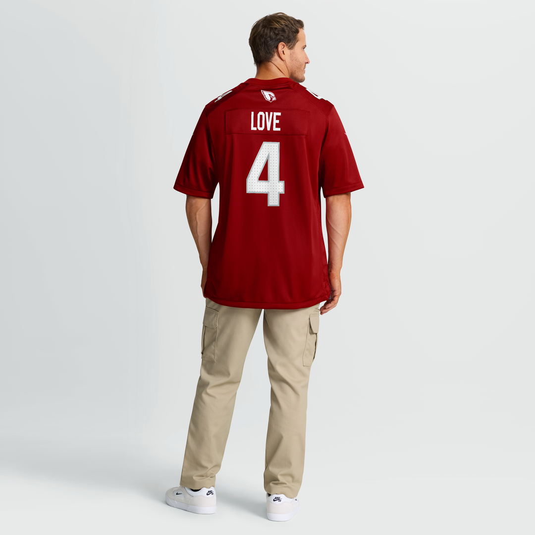 Men's Arizona Cardinals Jeremiyah Love Nike Cardinal Team Game Jersey
