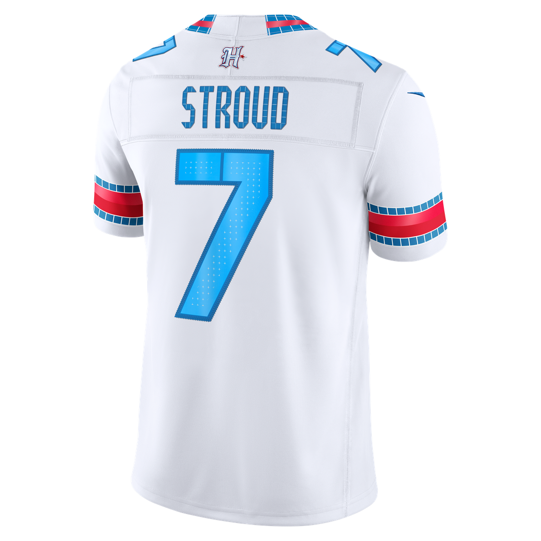 Men's Houston Texans C.J. Stroud Nike White 2026 Rivalries Collection Stitched Limited Jersey