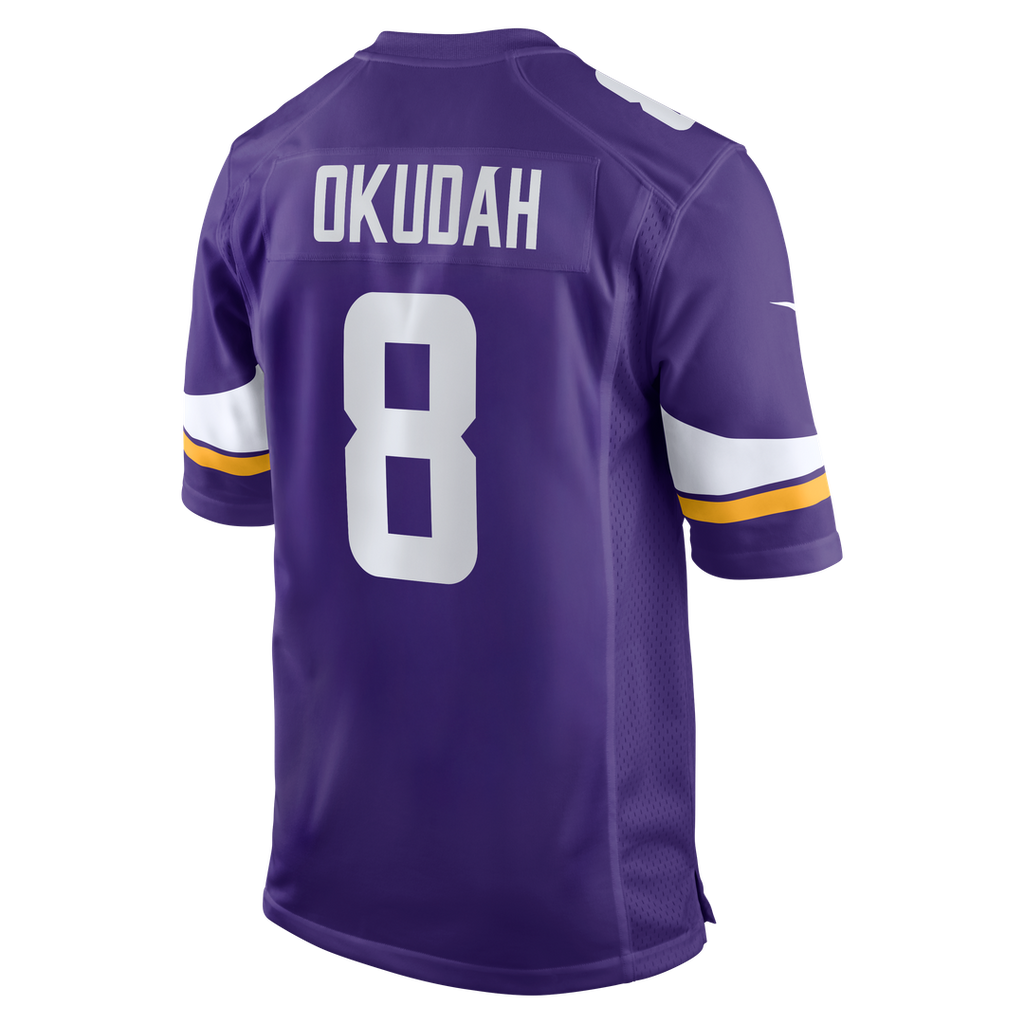 Men's Minnesota Vikings Jeff Okudah Nike  Purple Team Game Jersey