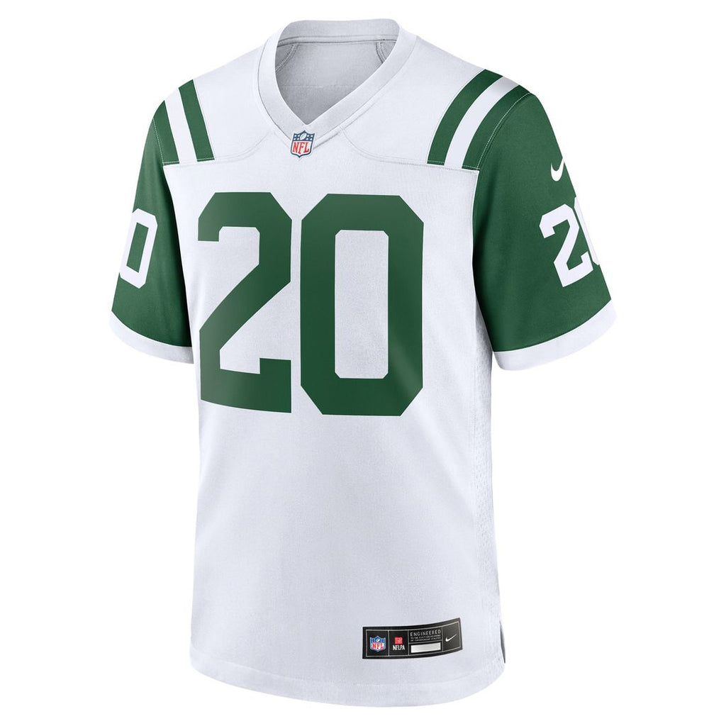 Men's New York Jets Breece Hall Nike White Classic Alternate Game Jersey