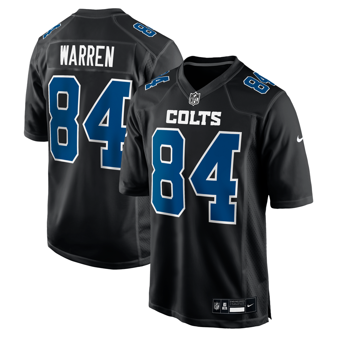 Men's Indianapolis Colts Tyler Warren Nike Carbon Black Fashion Game Jersey
