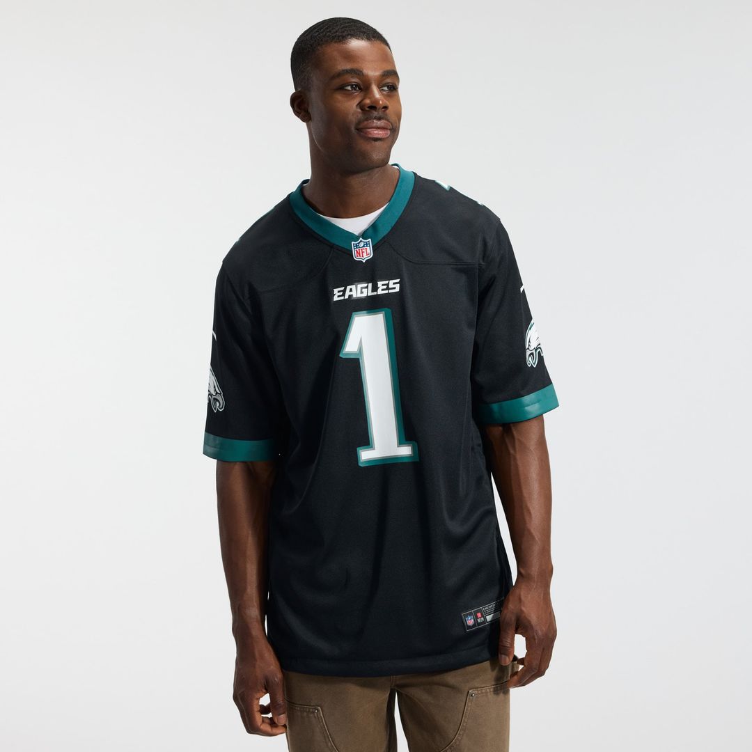 Men's Philadelphia Eagles Jalen Hurts Nike  Black Alternate Game Jersey